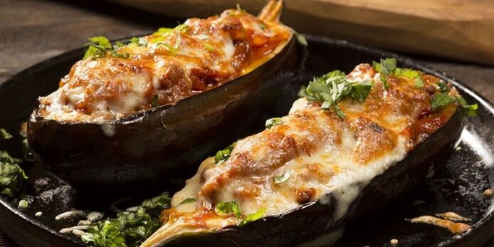 Eggplant cooked on an egg diet